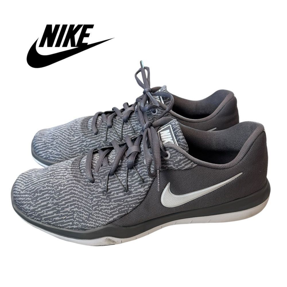Nike Flex Supreme TR6 909014-019 Gray White Training Running Womens Shoes 10